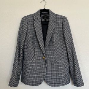 J Crew Navy Houndstooth Campbell Blazer